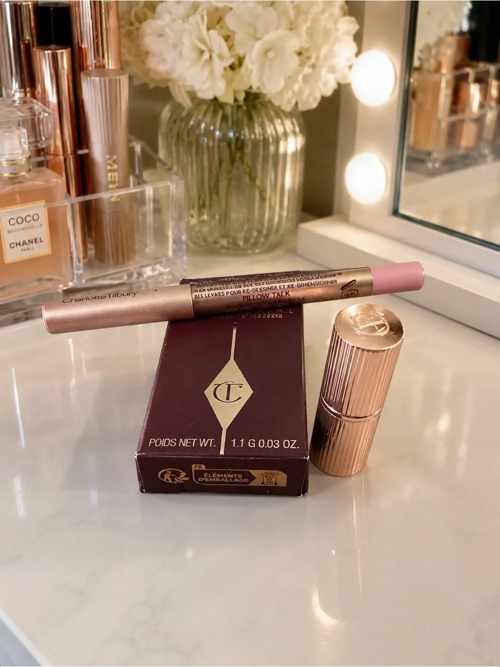 Charlotte Tilbury Pillow Talk Mini Lipstick & Liner Duo in Viral Color!!